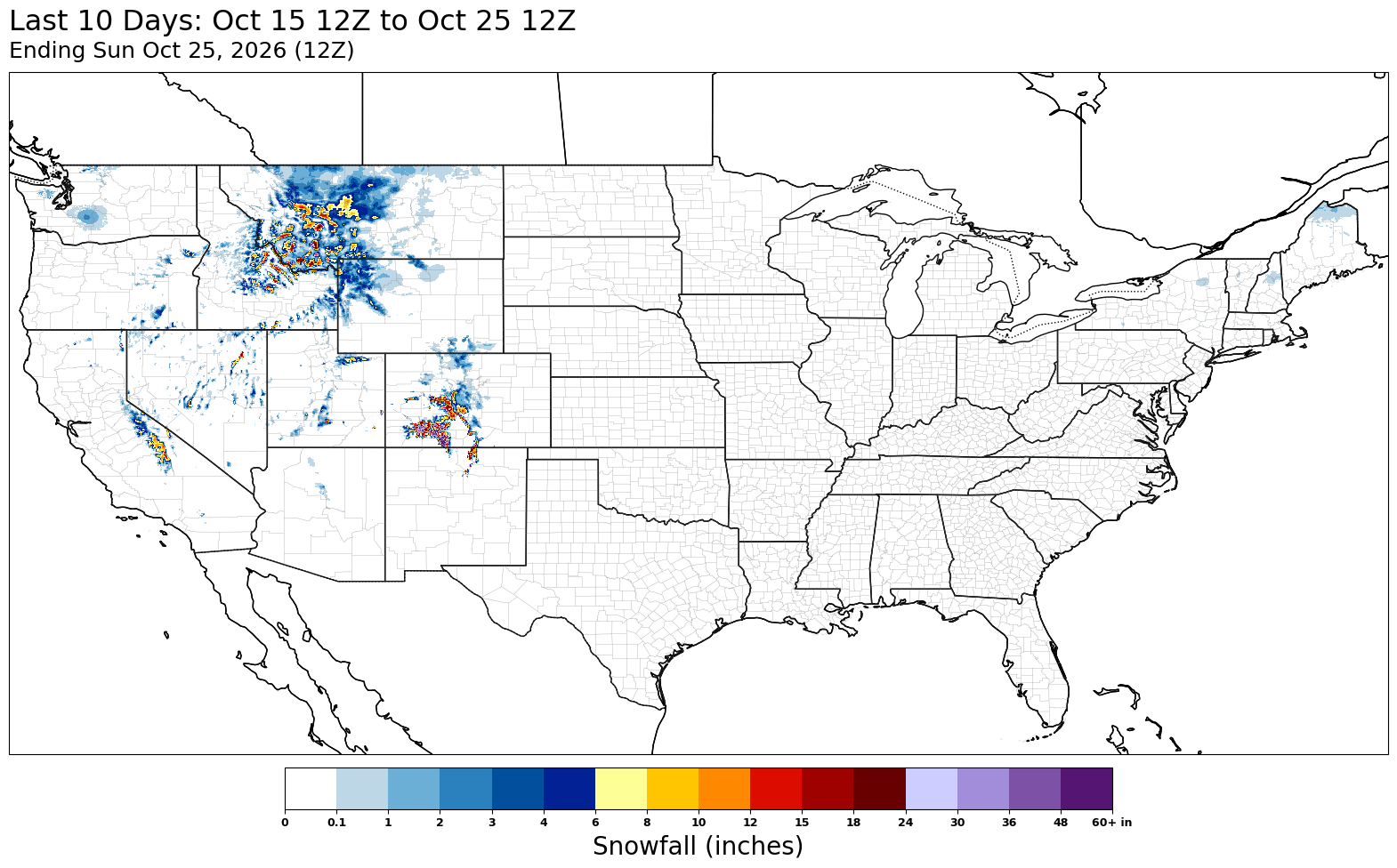 Snowfall, last 10 days