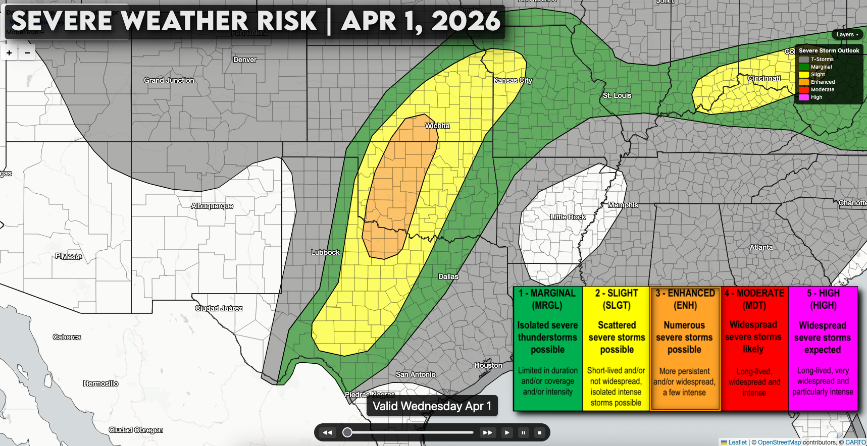 Severe Storms on the Southern Plains Today