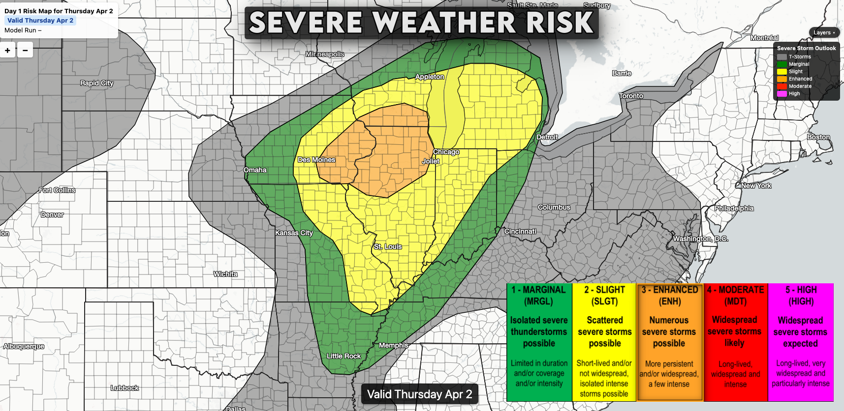 Tornadoes, Damaging Winds the Primary Risks in Midwest